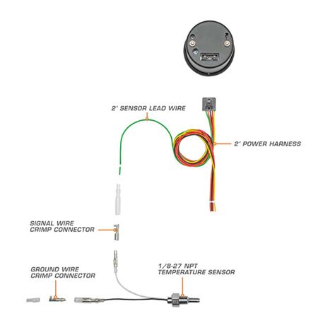glowshift water temp gauge wiring diagram