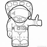 Astronaut Astronauts Xcolorings Waving Rockets sketch template