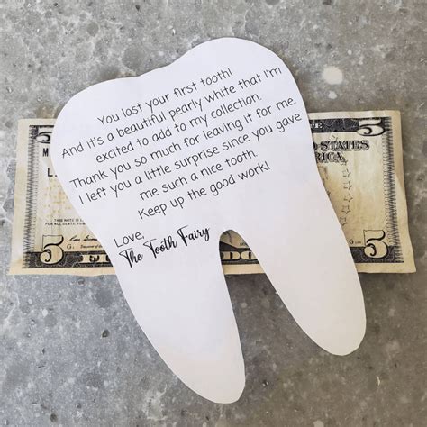 tooth fairy notes printable