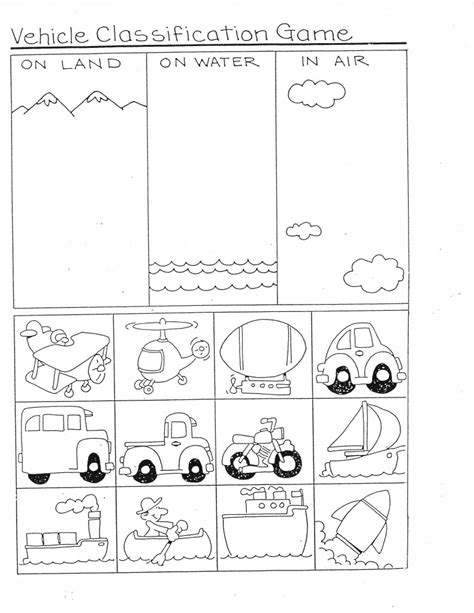 transportation worksheets  kids crafts  worksheets