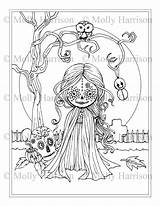 Coloring Pages Skull Sugar Harrison Molly sketch template