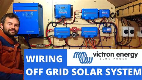 grid solar system installation wiring victron quattro   inverter mppts  cerbo