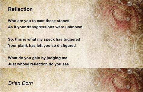 reflection poem  brian dorn poem hunter