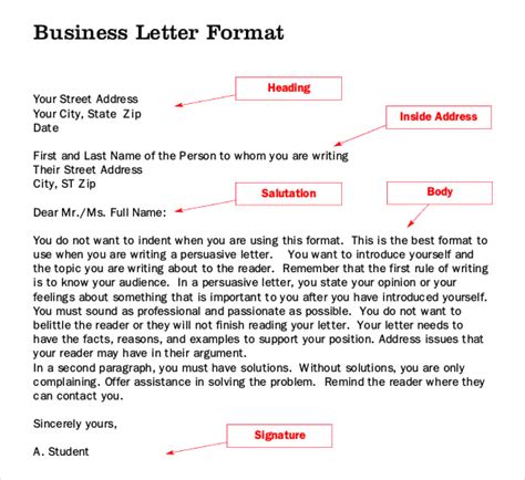 letter writing template   word  documents