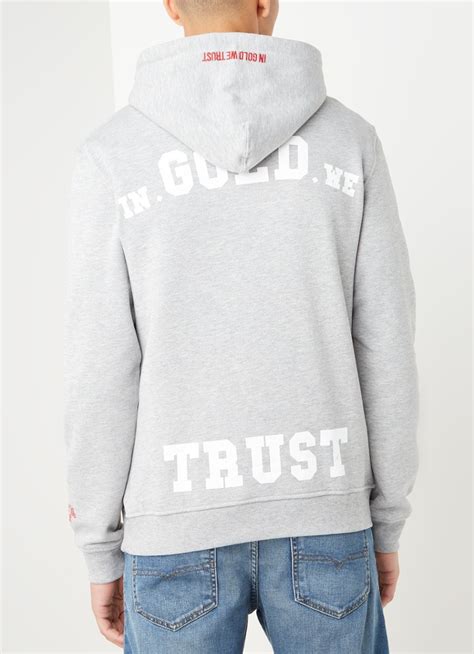 gold  trust  notorius hoodie met front en backprint lichtgrijs debijenkorfbe