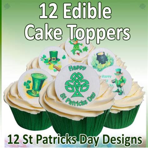 12 Edible St Patricks Day Cake Decorations Holly Cupcakes