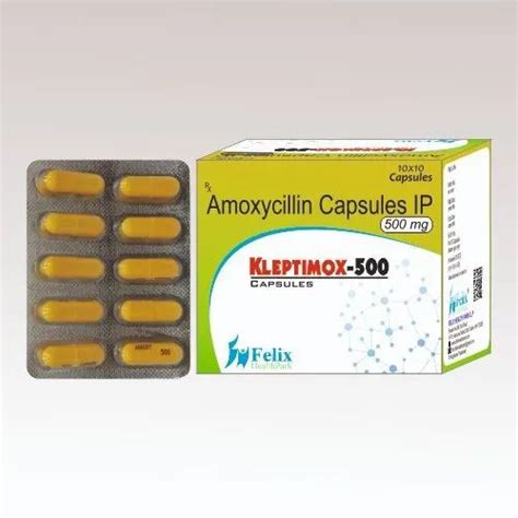 Amoxicillin 500 Mg Capsule 10x10 Blister At Rs 80 Stripe In Baddi