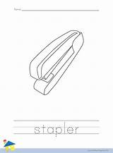 Stapler Coloring Worksheet Worksheets Stationery Learning Thelearningsite Info sketch template