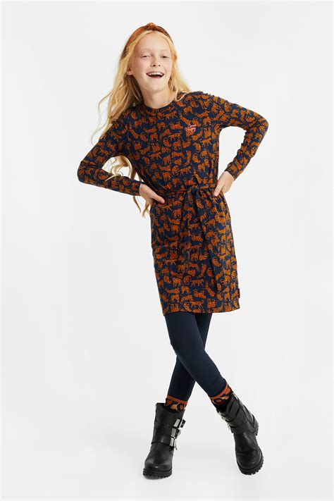 meisjes jurk met luipaarddessin   fashion