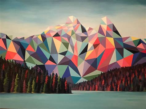 artist reimagines  vibrant beauty  canadian mountains