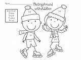 Winter Number Color Coloring Addition Pix sketch template