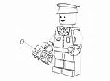 Lego Coloring Police Pages Rocks 3d sketch template