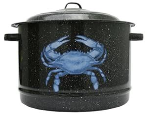 amazoncom granite ware    quart decorated crab pot kitchen dining