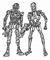 Terminator Coloring Pages Cylon sketch template