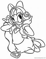Daisy Duck Coloring Pages Disneyclips Listening Music Funstuff sketch template