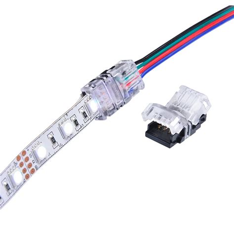 pcs rgb led strip connector  pin  mm colorful led rgb tape light connector