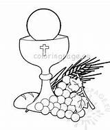 Eucharist Chalice Coloringpage sketch template
