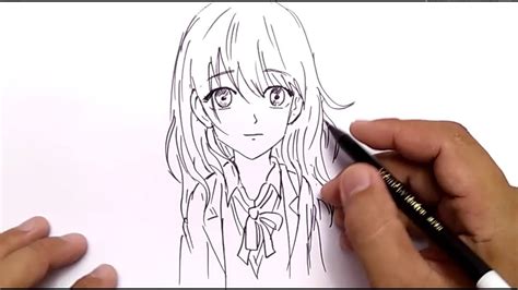 cara menggambar sketsa gambar anime yang mudah ditiru menggambar dan