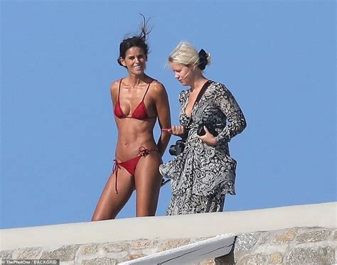 izabel goulart displays her supermodel figure in a tiny