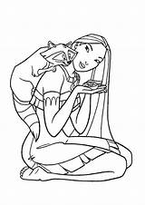 Pocahontas Pages Coloring Disney Printable Choose Board Princess sketch template