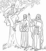 Zacchaeus Jesus Coloring Meets Pages Categories sketch template