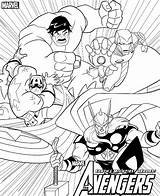 Avengers Mightiest Heroes Earth Superhero Coloring Pages Team sketch template