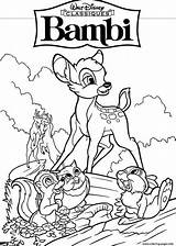 Bambi Coloring Disney Pages Printable Print Book Color sketch template