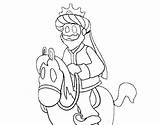 Horseback Caspar Coloring Coloringcrew sketch template