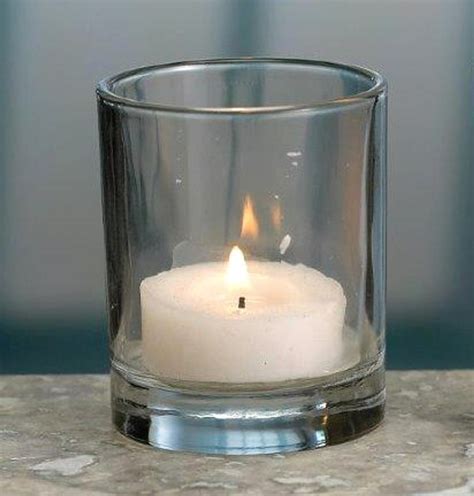 clear glass tea light candle holders set   candle accessories