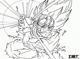 Goku Saiyan Savoir Colorier sketch template