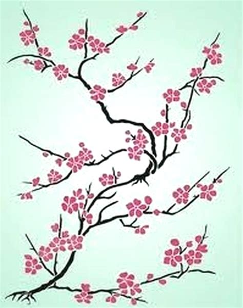 cherry blossom tree branch drawing  paintingvalleycom explore