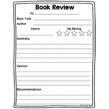 book review template    clarks spoonful tpt
