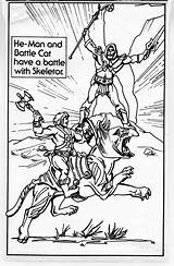 Masters Universe Coloring Pages Book 1983 Character Enlarge Battlegrip sketch template