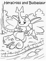 Pokemon Coloring Pages Kids Heracross Para Printable Bulbasaur Ground Book Colorare Funny Dibujos Disegni Da Fun Colorir Pintar Eevee Online sketch template