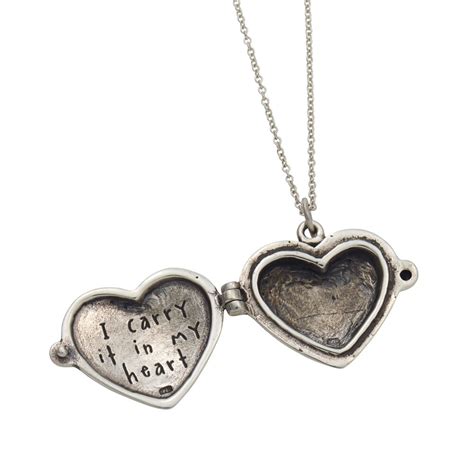 sterling silver  carry  heart   locket signals