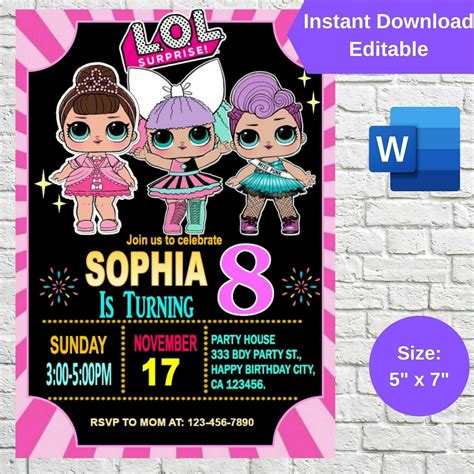 lol surprise party printables printable word searches