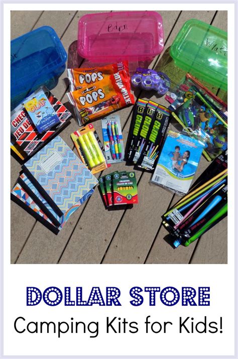 diy dollar store camping kits  kids