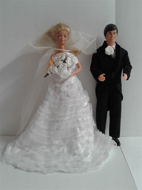 Barbie And Ken Wedding Day Bride And Groom Dolls Mattel Etsy