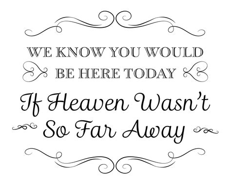 Printable Wedding Sign We Know You Would Be Here Today If Etsy