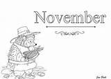 November Coloring Pages Printable Corn Harvest Critter sketch template