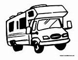 Camper Rv Coloring Pages Van Campers Colormegood Transportation sketch template