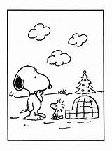 Snoopy Coloring Christmas Pages Woodstock Charlie Brown Peanuts Printable Kids Sheets Color Valentine Drawing Tree Xmas Kleurplaten Activity Igloo Print sketch template