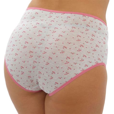 Ladies 100 Cotton Full Briefs Pants Size 12 14 16 18 20 22 24 26 3 Pack