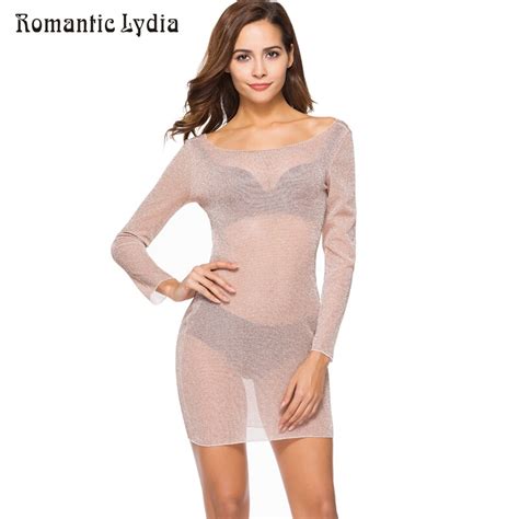 women sexy mesh see through bodycon spring short dress backless long