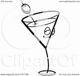 Glass Margarita Coloring Martini Cartoon Template Character Clipart sketch template