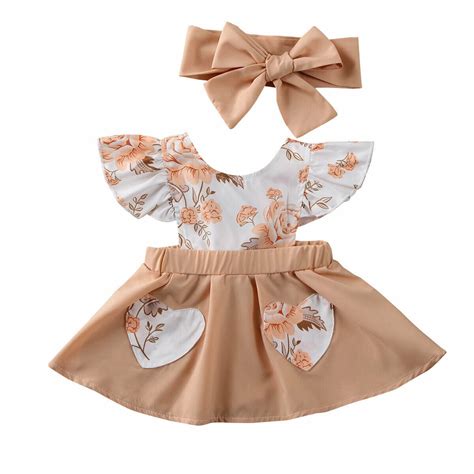 newborn baby girl dress princess girl cute floral party gown dressesheadband walmartcom