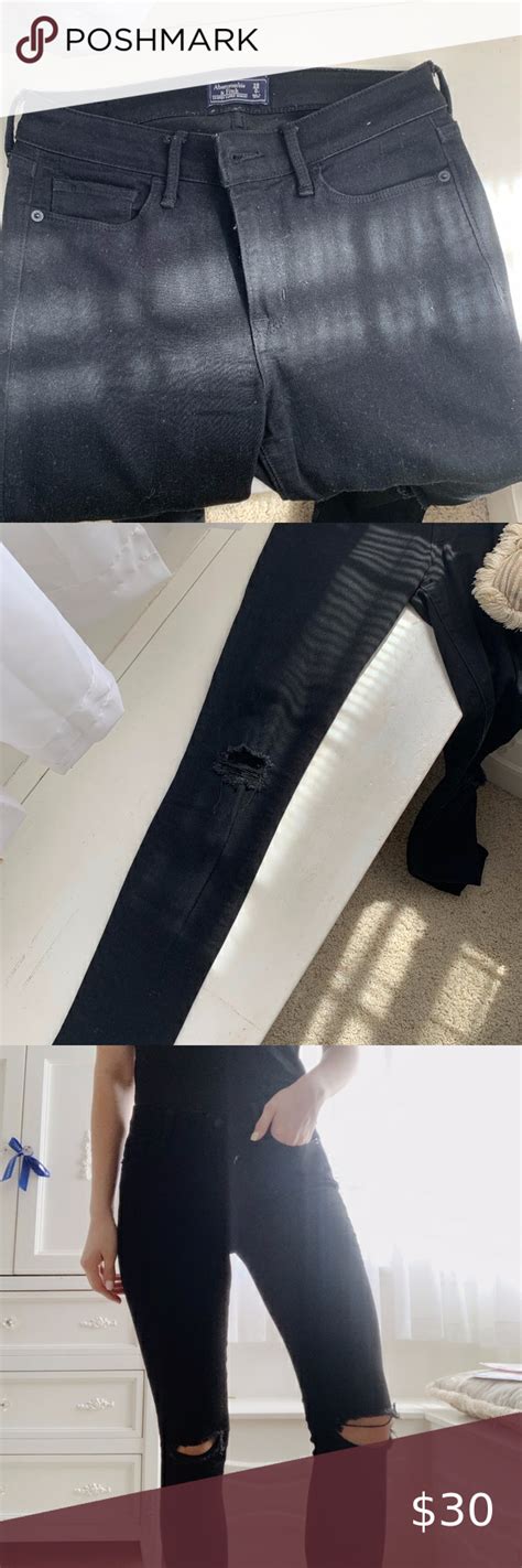 Black Abercrombie Harper Skinny Jeans In 2020 Skinny Jeans Womens