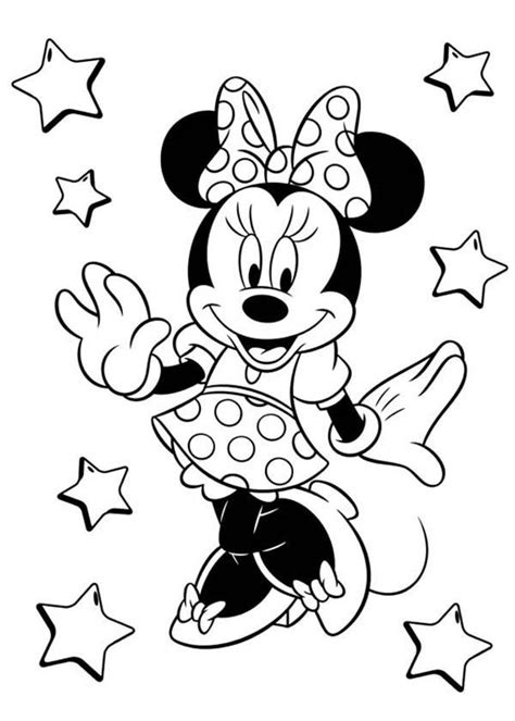 minnie mouse outline coloring home