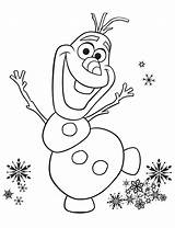 Frozen Coloring Pages Olaf Disney Birthday sketch template