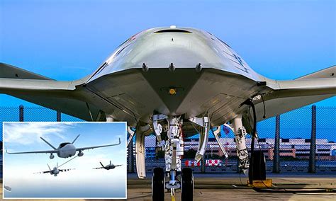 boeing reveals drone   refuel jets  midair daily mail